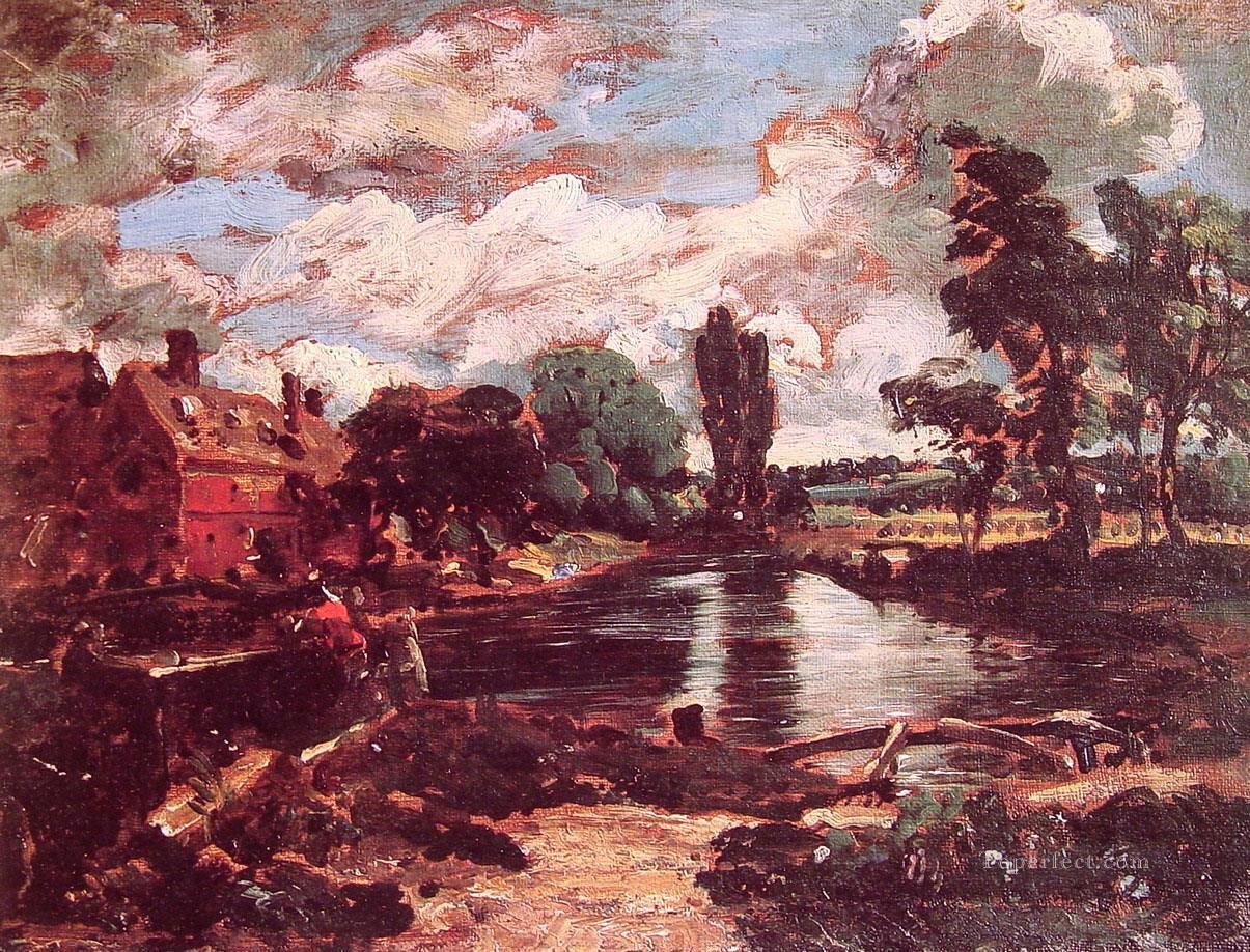 Flatford Mill from the lock Romantic John Constable Oil Paintings